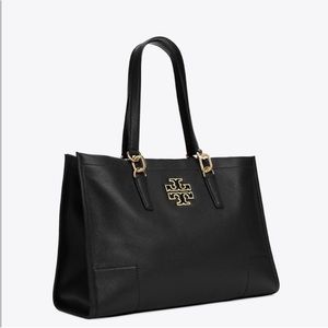 TORY BURCH Britten Large Chain Tote, Black